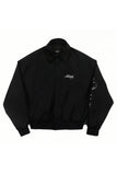 Unisex Loose-Fit Zipper Jacket with Star Moon Ring Print