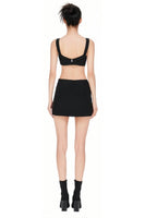 Embroidery Fitted Hollow-Out Dress with Cross Design