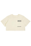 Beige Crop Logo T-Shirt - Dose