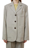 Beige Relaxed Pocket Blazer - Dose