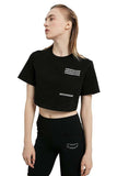 Black Crop Logo T-Shirt - Dose