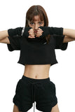 Crop T-Shirt in Black - Dose