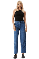 Black Lydia Hemp Ribbed Singlet - Dose