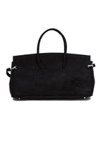 Black Suede Leather Bandana Bag - Dose