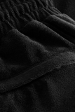Black Terry Cropped Pants - Dose