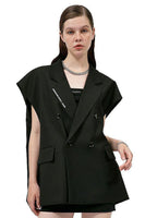 Black Unisex Oversized Vest - Dose