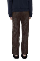 Creased Leather Pants in Brown - Dose