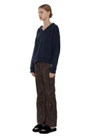 Creased Leather Pants in Brown - Dose