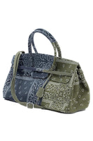 Green and Grey Remade Bandana Bag - Dose