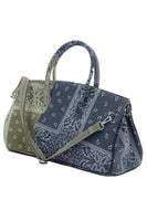 Green and Grey Remade Bandana Bag - Dose