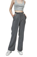 Grey Bite Flip High-Waisted Pants - Dose