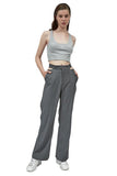 Grey Bite Flip High-Waisted Pants - Dose