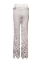 Grey Double Waistband Flared Trousers - Dose