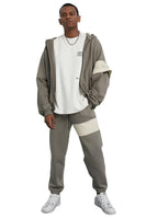 Grey-Green Unisex Badge Sweatpants - Dose