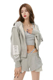 Grey Hoodie with Removable Sleeves - Dose