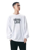 Here lies Boxy Drop-shoulder Long Sleeve Tee - Dose