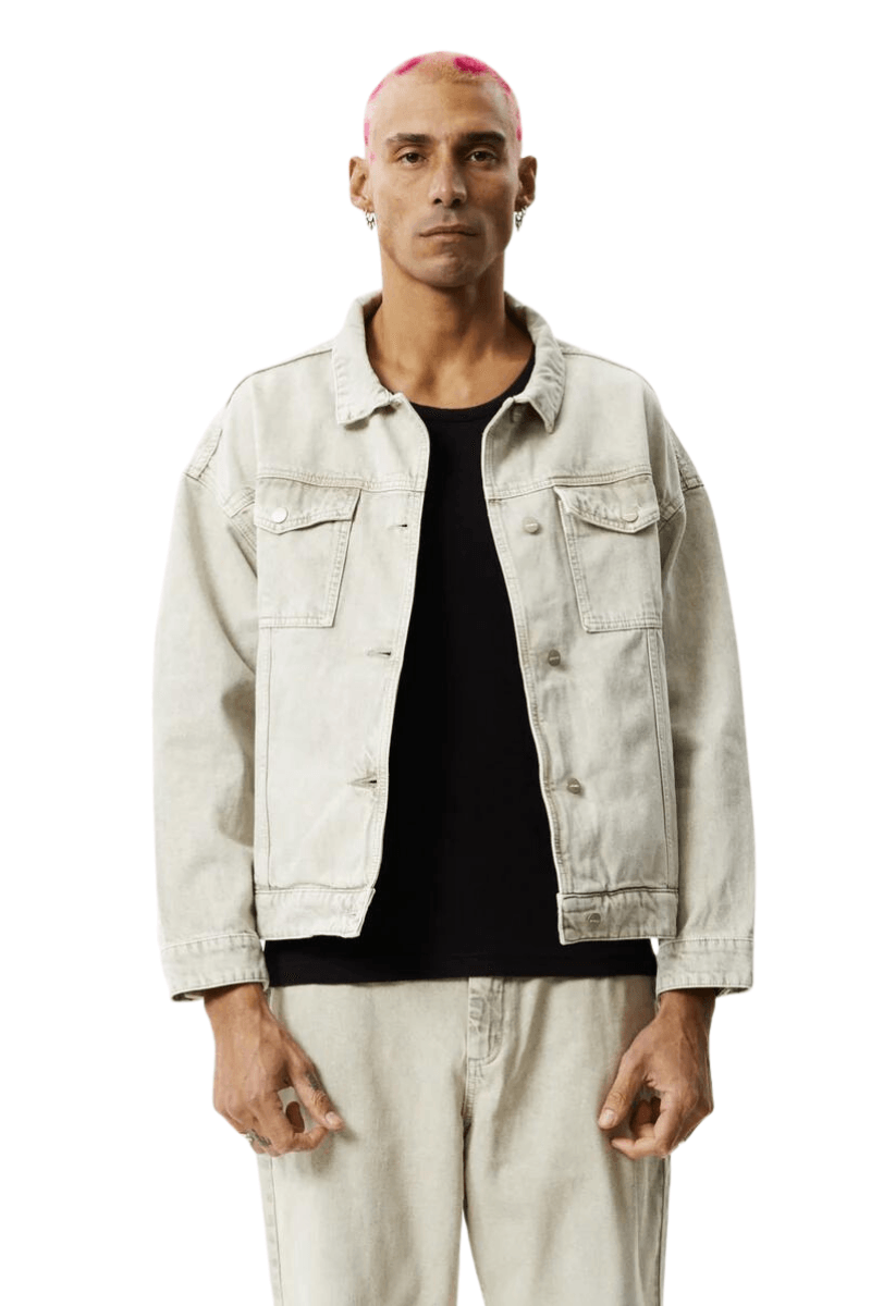 Innie Unisex Organic Denim Jacket - Faded Cement – Dose
