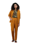 Lina Ecovero Mustard Pleated Suit Pants - Dose