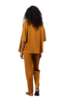Lina Ecovero Mustard Pleated Suit Pants - Dose