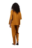 Lina Ecovero Mustard Pleated Suit Pants - Dose
