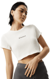 Off White Ari Recycled Waffle Cropped Tee - Dose