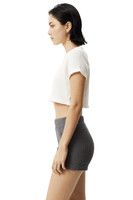 Off White Ari Recycled Waffle Cropped Tee - Dose