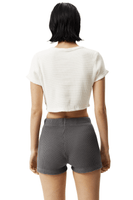 Off White Ari Recycled Waffle Cropped Tee - Dose