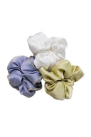 Pearl White Embellished Silk Scrunchie - Dose