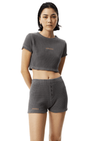 Steel Ari Recycled Waffle Cropped Tee - Dose