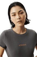 Steel Ari Recycled Waffle Cropped Tee - Dose