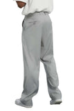 Unisex Ash Grey Loose-Fit Suit Pants - Dose