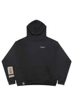 Unisex Black Oversized Hoodie with Adjustable Length - Dose