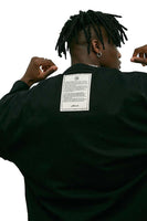 Unisex Black Oversized Patch T-Shirt - Dose