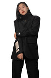 Unisex Patched Blazer in Black - Dose