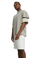 Unisex Grey-Green Badged T-Shirt - Dose