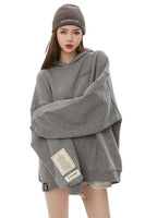 Unisex Grey Oversized Hoodie with Adjustable Length - Dose