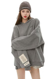 Unisex Grey Oversized Hoodie with Adjustable Length - Dose