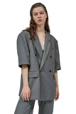 Unisex Grey Patched Jacket with Removable Sleeves - Dose