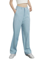 Unisex Loose Fit Suit Pants in Sky Blue - Dose
