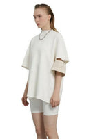 Unisex White Badged T-Shirt - Dose