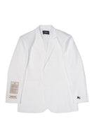 Unisex Patched Blazer in White - Dose