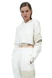 White Badge Cropped Hoodie - Dose