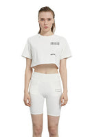 White Crop Logo T-Shirt - Dose