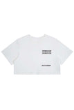White Crop Logo T-Shirt - Dose