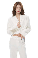 White Cropped Jacket - Dose